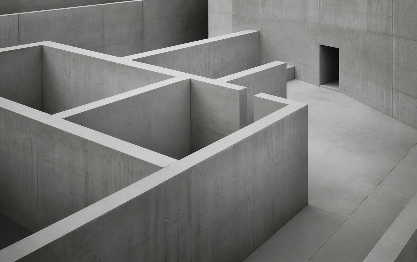 Clean concrete architectural lines